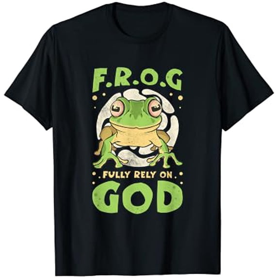 Frog Fully Rely On God T-Shirt - Walmart.com