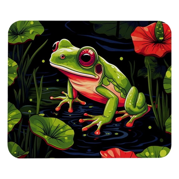 Frog Gaming Mouse Pad, Mouse Mat, Mouse Pad - Square, 8.3x9.8 Inch, Printed, Non-Slip Rubber Bottom - Suitable for Office and Gaming