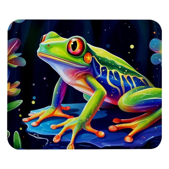 Frog Gaming Mousepad Square, 8.3x9.8 Inch Non-Slip Rubber Bottom Printed Mouse Mat for Office and Gaming