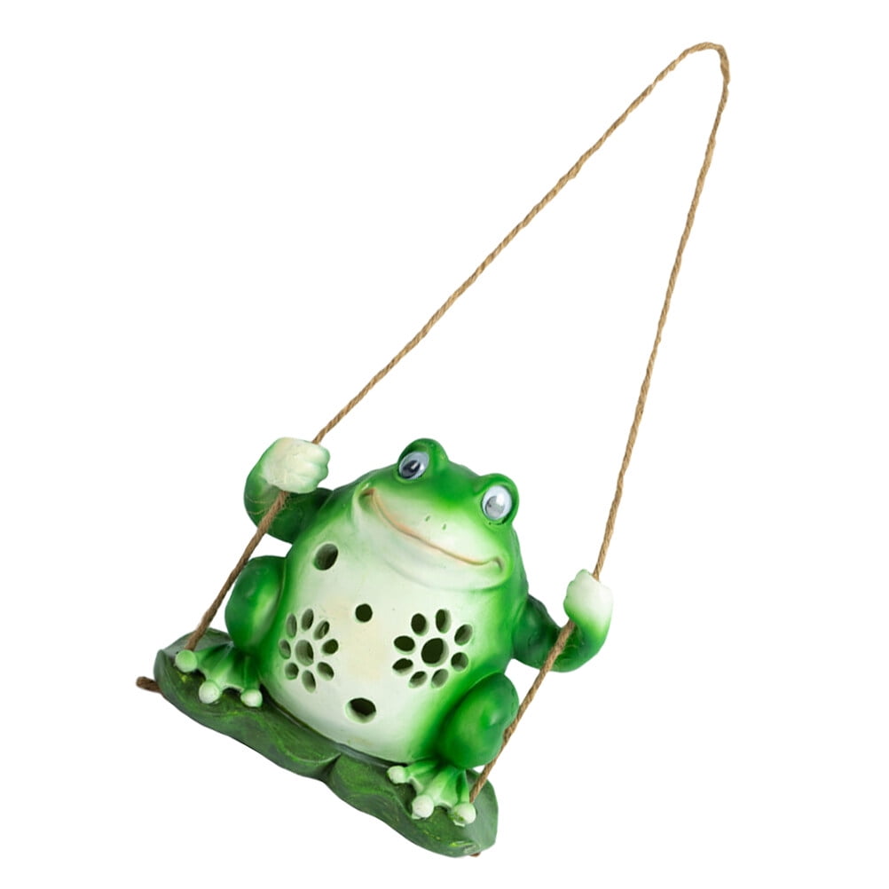 Frog Garden Decor Resin Solar Decorative Lights Outdoor Lamp Pendant