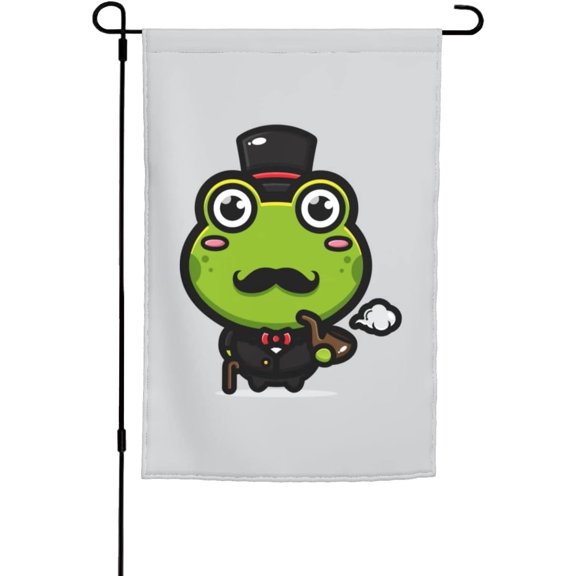 Frog Garden Flag 12x18 Inch Double Sided Printed Vertical Welcome Flag for Outdoor Lawn Patio Decorative Home Dcor