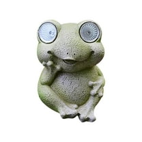 Frog Garden Statue, Outdoor Solar LED Light, Indoor and Outdoor Garden Resin Decoration