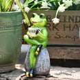 Frog Garden Statue Statue, Frog Sitting On Stone Statue, Decorating