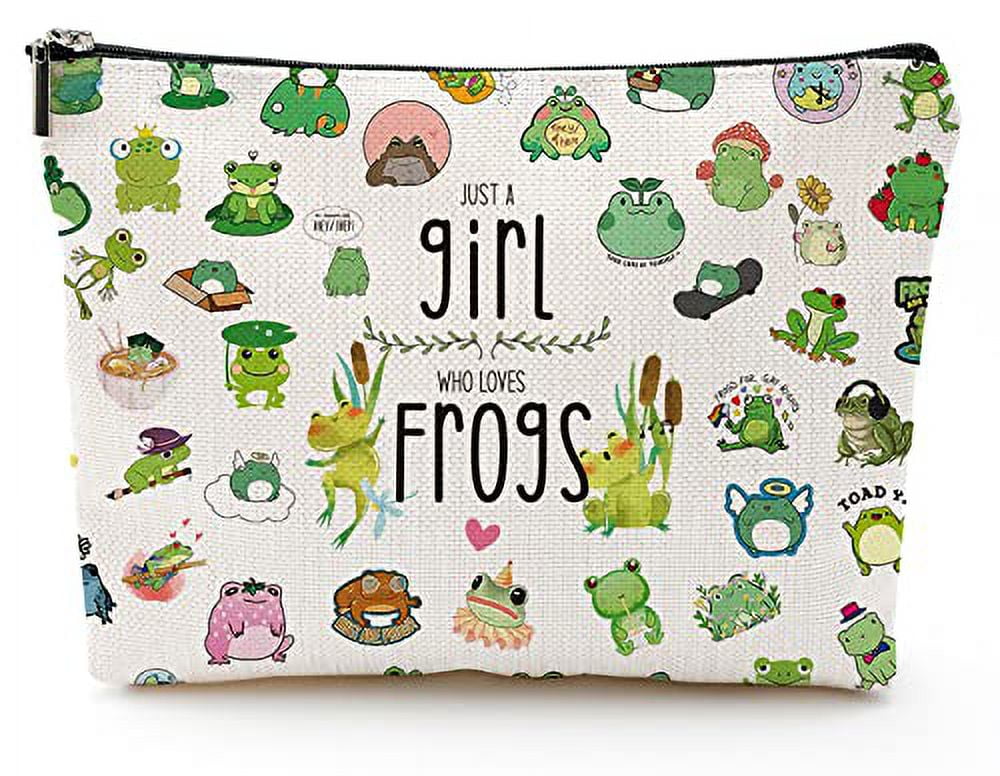 Frog Gifts for Women Frog Makeup Bag for Animal Lover Gift Just A