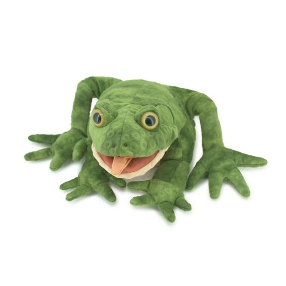 Frog Hand Puppet, Very Nice Plush Frog, Stuffed Amphibian Educational, Realistic, Lifelike Model, Gift, 18" FM37 B415