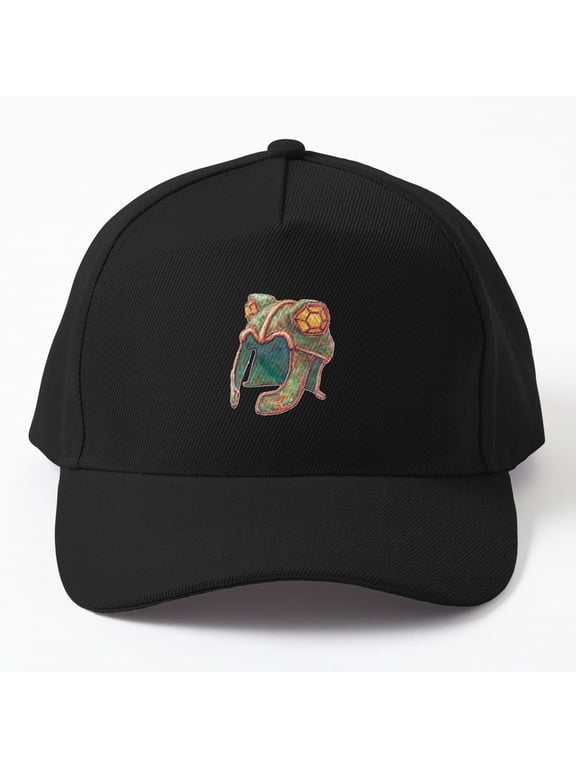 Frog Helmet Baseball Cap, Amphibian Headgear Character Graphic Design, Classic Hat