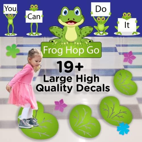 Frog Hop Classroom Playscape - Sensory Path - 15 Highly Durable Vinyl Decals for School Hallway Floors$$Office
