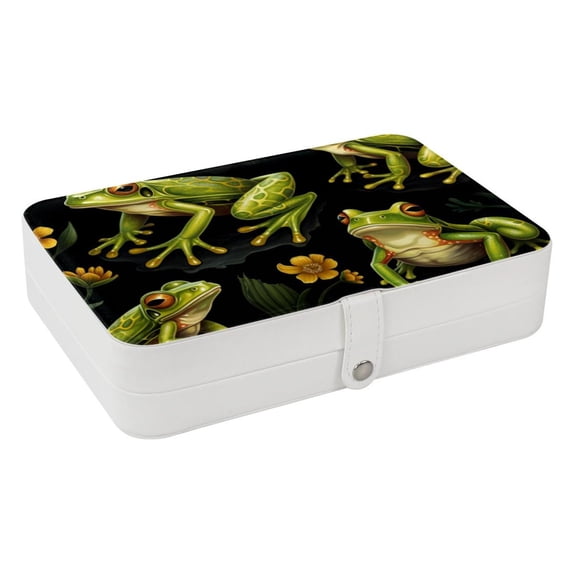 Frog Jewelry Organizer Box: PU Leather, with Removable Compartment, Portable - Jewelry Box and Organizer Box