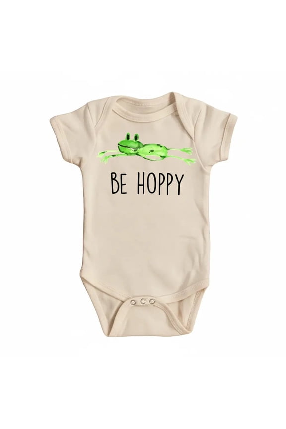 Frog Jump Hoppy Newborn Baby Bodysuit