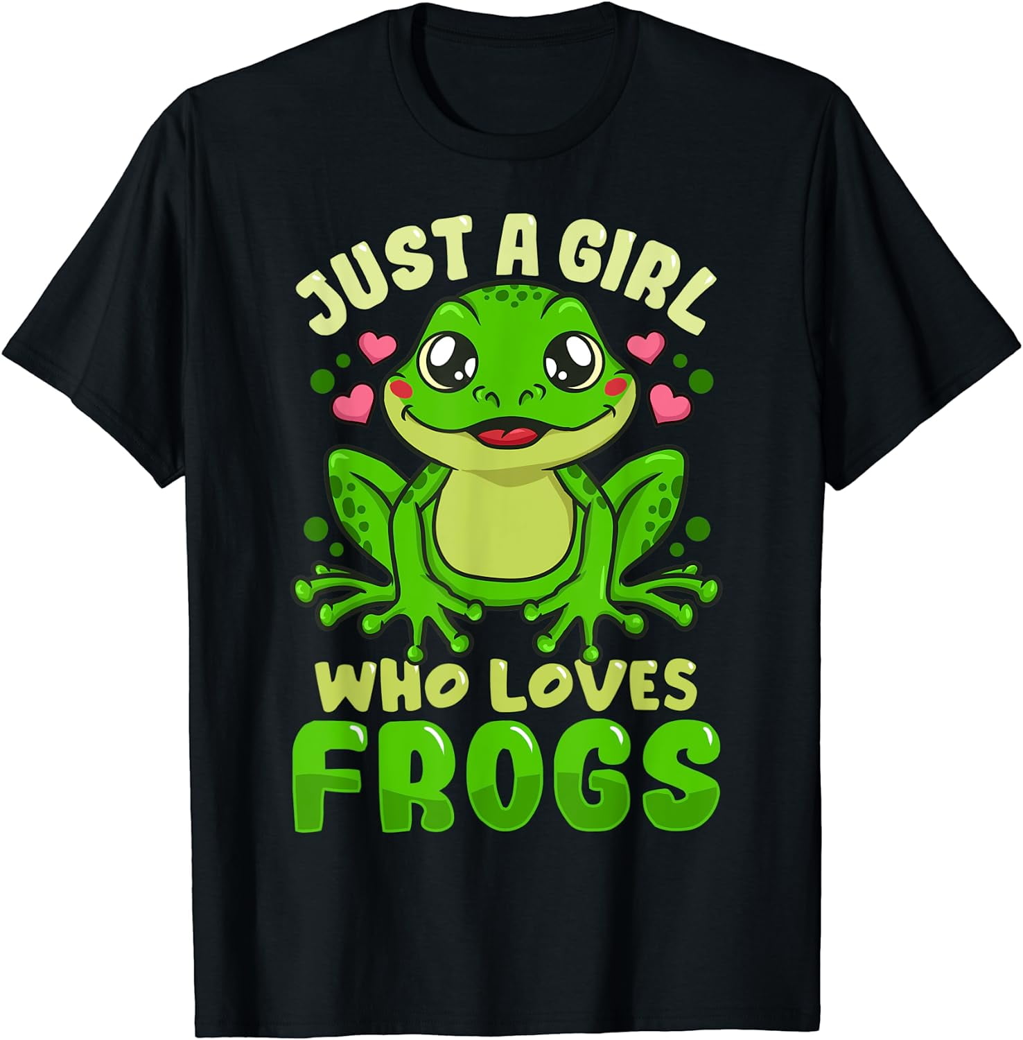 Frog Just a Girl Who Loves Frogs Funny Frog Lover Gift TShirt