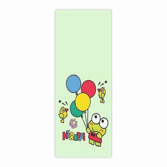 Frog Keroppi pattern yoga mat makes every practice full of inspiration and personality