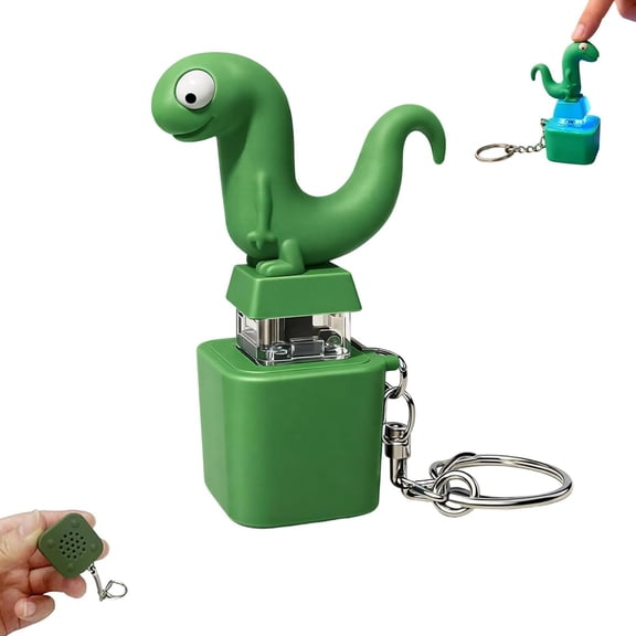 Frog Keycaps Fidget – Lizard Button Keychain USB-C Rechargeable Clicker Style Accessory with Light and Sound Effects, Portable Sensory Stress Relief Desk Companion for Daily Use