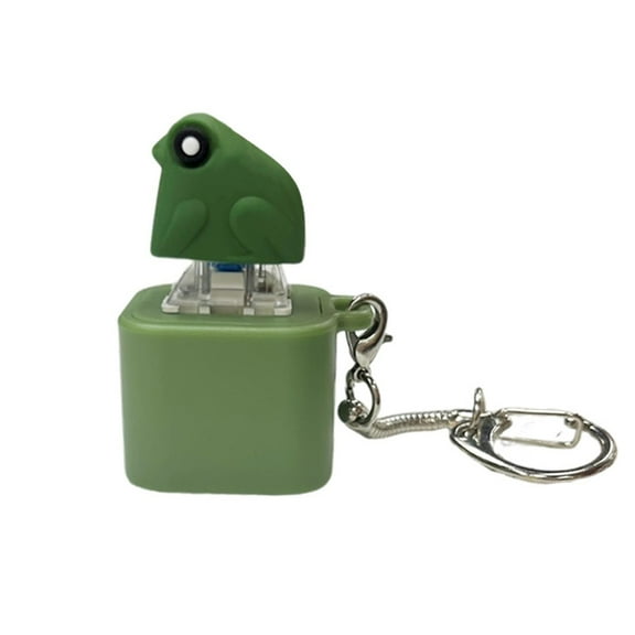 Frog Keychain Clicker Fidget Toys, Frog Croaking Keychain Toy with Colorful Light & Sound, Fun Adults Keyboard Clicker for Stress Relief & Travel