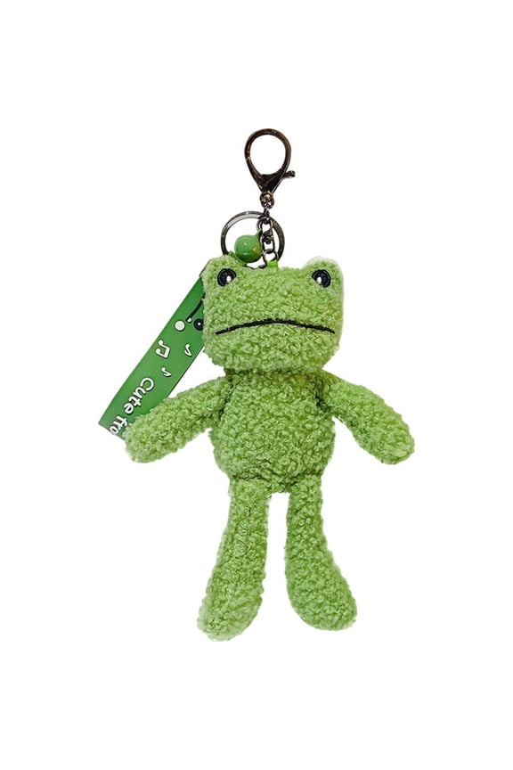 Frog Keychain Cute Plush Keychain Accessories Kawaii Keychains Frog Purse Charms for Women Backpacks Bags Purse Car Key Ring Perfect Birthday Valentines Day Gifts