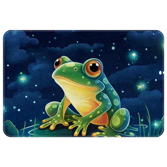 Frog Kitchen Mat Outdoor Carpet Indoor Mat - Polyester Non-Slip Machine Washable