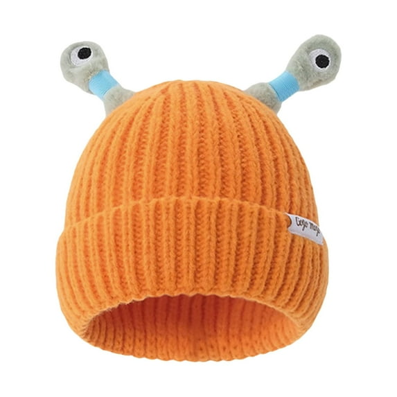 Frog Knitted Hat with Light-Up Eyes Retractable Antennas Soft Warm Beanie for Street Wear Outdoor Activities Costume Parties Novelty Winter Hat Flashing LED Fashion Accessory