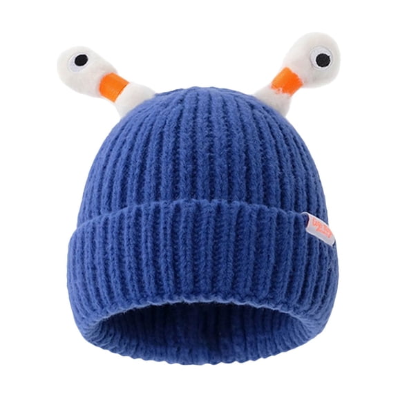 Frog Knitted Hat with Light-Up Eyes Retractable Antennas Soft Warm Beanie for Street Wear Outdoor Activities Costume Parties Novelty Winter Hat Flashing LED Fashion Accessory