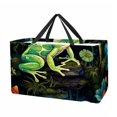 thumbnail image 1 of Frog Large Capacity Reusable Foldable Oxford Cloth Beach Bag Storage Bin Shopping Basket Cube Organizer, 1 of 7