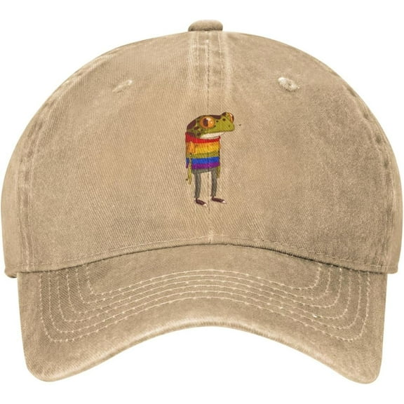 Frog Lazy Vintage Distressed Adjustable Washed Denim Low Profile Mens Dad Trucker Hat Baseball Ball Cap for Men