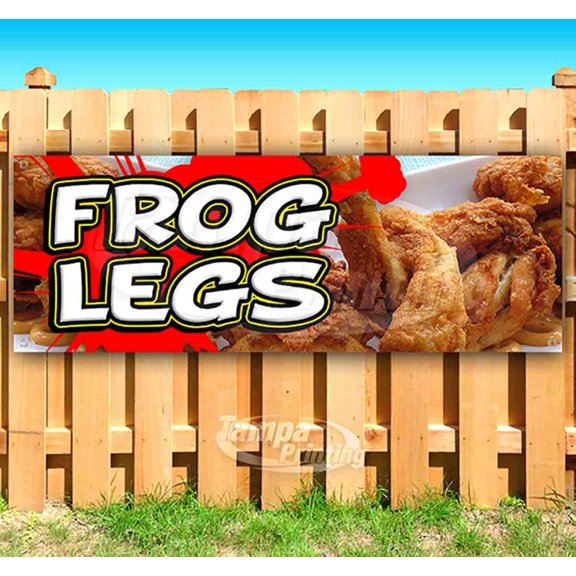 Frog Legs 13 oz Vinyl Banner With Metal Grommets