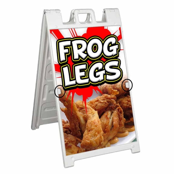 Frog Legs (24" X 36") Deluxe A-Frame Signicade, Includes 2 Removable Panels & Stand