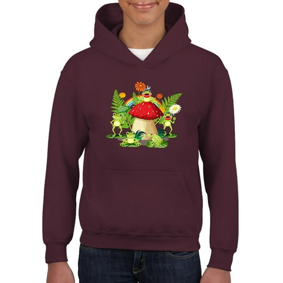 Frog Living In Nature Hoodie Juniors -Image by Shutterstock, Large