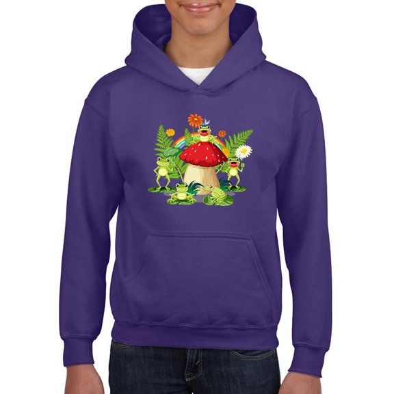 Frog Living In Nature  Hoodie Juniors -Image by Shutterstock,  Small