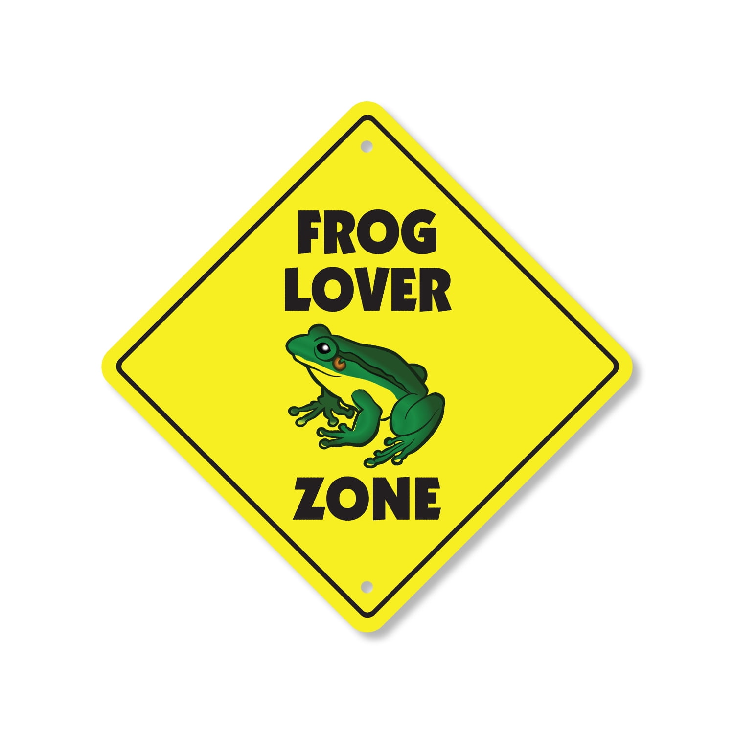 Frog Lover Plastic Crossing Sign - 10 Inch X 10 Inch Xing Sign Gift ...