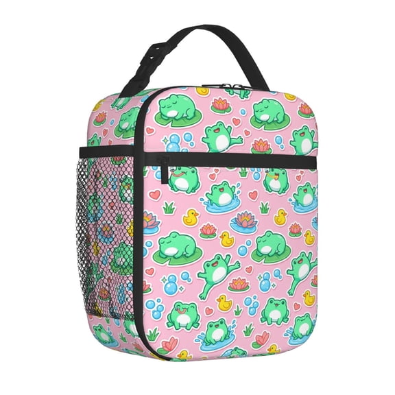 Frog Lunch Box, Classic Botanical Illustration Insulated Cooler, Reusable Advanced Tech Food Storage Case, Thoughtful Nature Present For Grandma