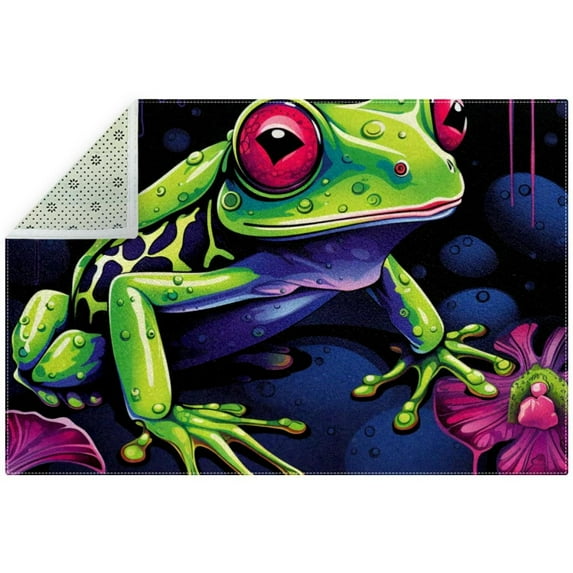 Frog Luxurious Polyester Area Rug - Elegant Floor Mat for Living Room Decor - Soft and Durable Indoor Rug - Stylish Accent Rug for Home - 5x7 Feet Grey Rug for Modern Home