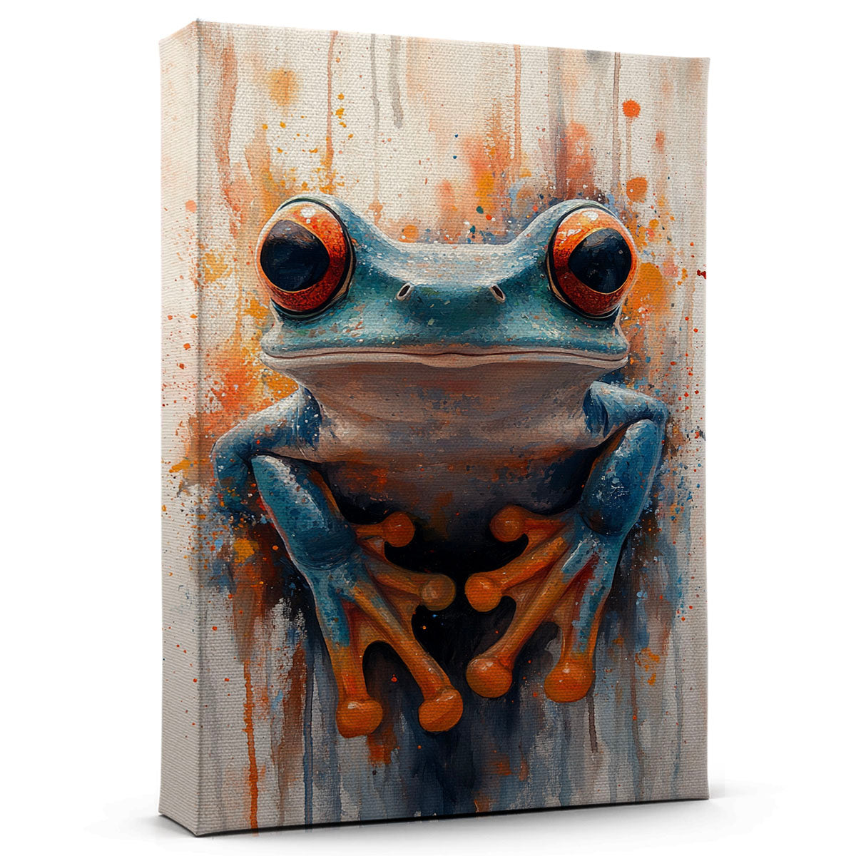 Frog Male African Bullfrog Canvas Art Animals, Colorful Frog Male ...