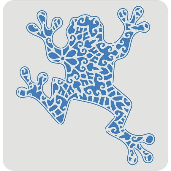 Frog Mandala Stencils - 11.8x11.8 inch Plastic DIY Reusable Stencils