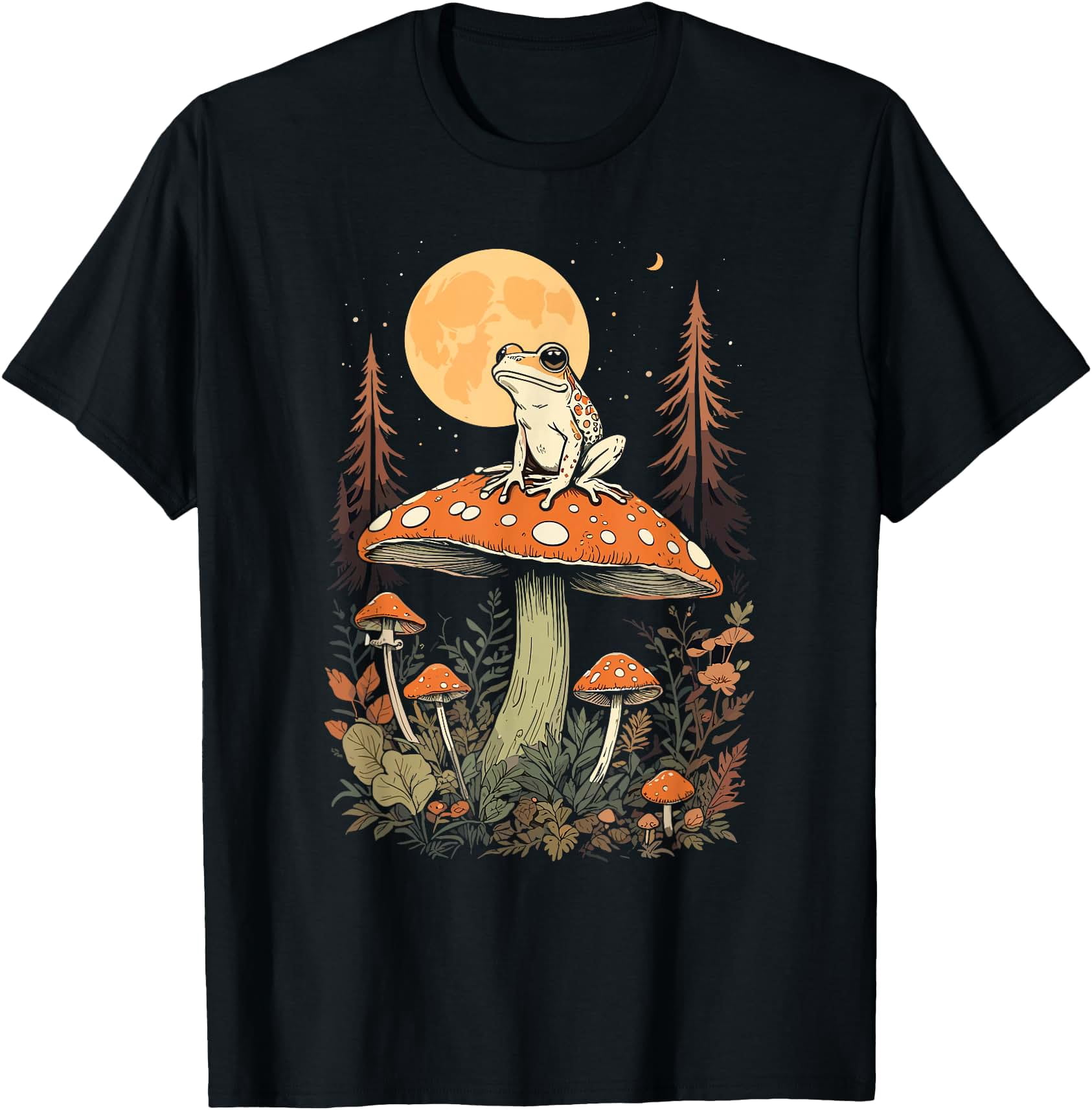 Frog Moon Mushroom Forest Nature