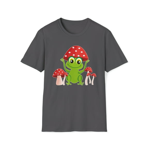 Frog Mushroom, Gildan Unisex Softstyle T-Shirt, Graphic Tee, S-3XL