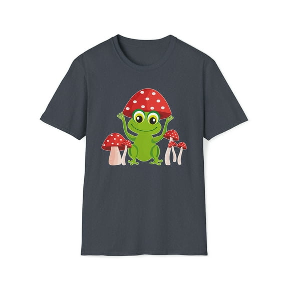 Frog Mushroom, Gildan Unisex Softstyle T-Shirt, Graphic Tee, S-3XL