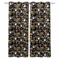 thumbnail image 1 of Frog Mushroom Kitchen Curtains Red Brown Coffee Plant Black Idyllic Cafe Short Curtains for Bathroom Blackout Window Curtain Grommet Small Window Treatment Drapes for Bedroom Living Room 27.5"x39"x2, 1 of 9