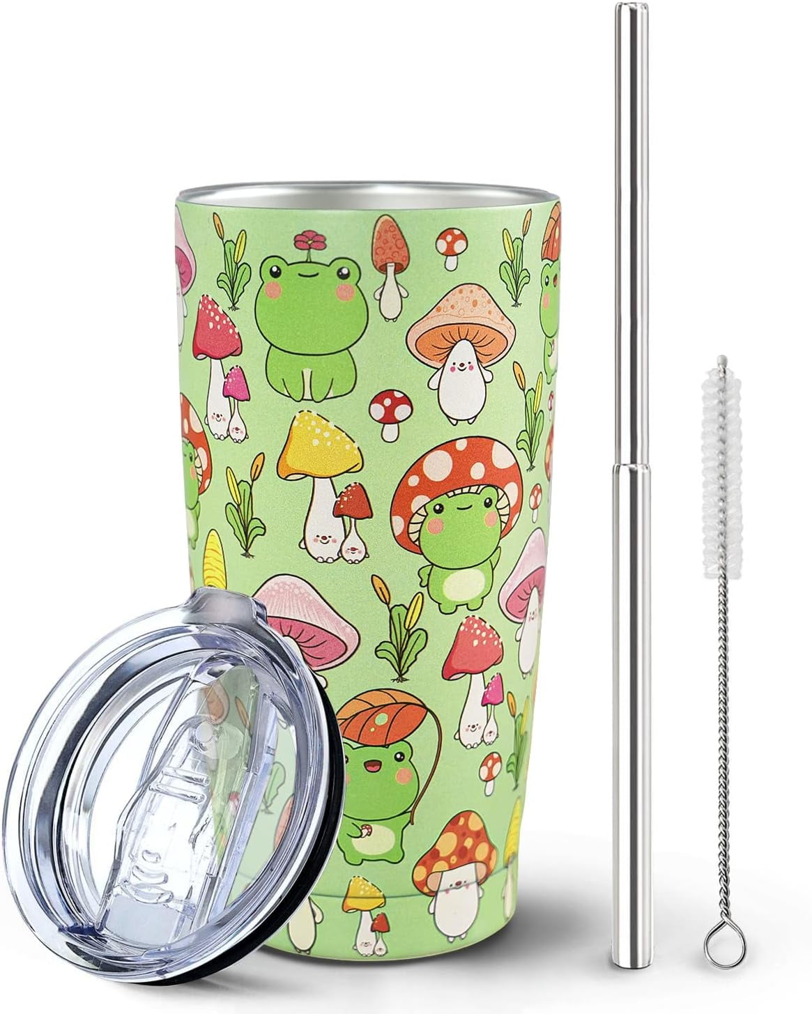 Cute Frogs Drinking Glass With Lid And Straw, Can Shaped Water Cup, Iced  Coffee Cup, For Beer, Juice, Milk, Birthday Gifts, Drinkware - Temu