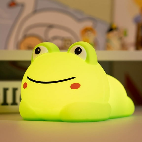 Frog Night Light for Kids, Rechargeable 7 Color Changing Frog Silicone Night Light with Timer, Dimmable Nursery Night Lights for Kids Room Decor, Cute Lamp Gifts for Kids Toddler Teen Boys Girls