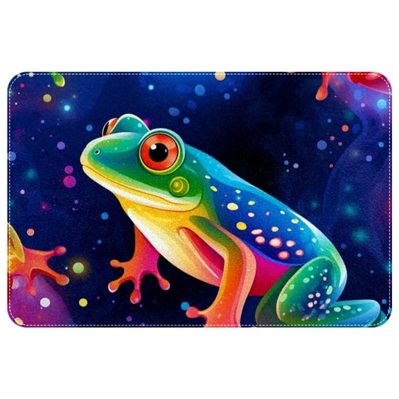Frog Non-Slip Machine Washable Polyester Floor Carpet Office Rug Chair Mats