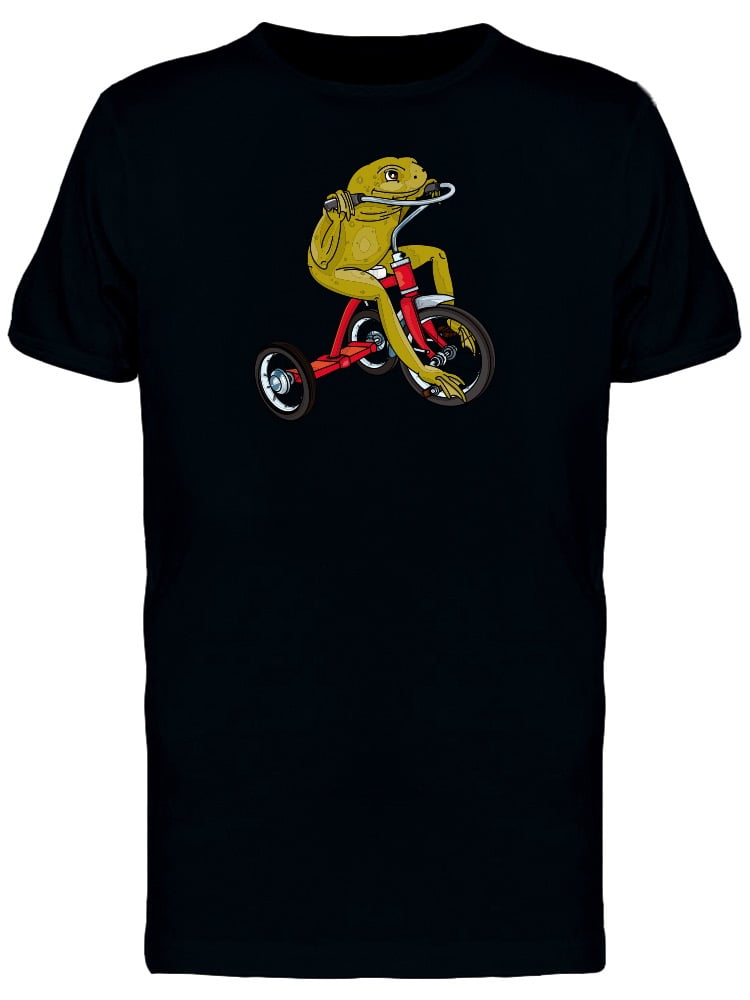Frog On A Tricycle Cartoon Tee Men's Image by Shutterstock