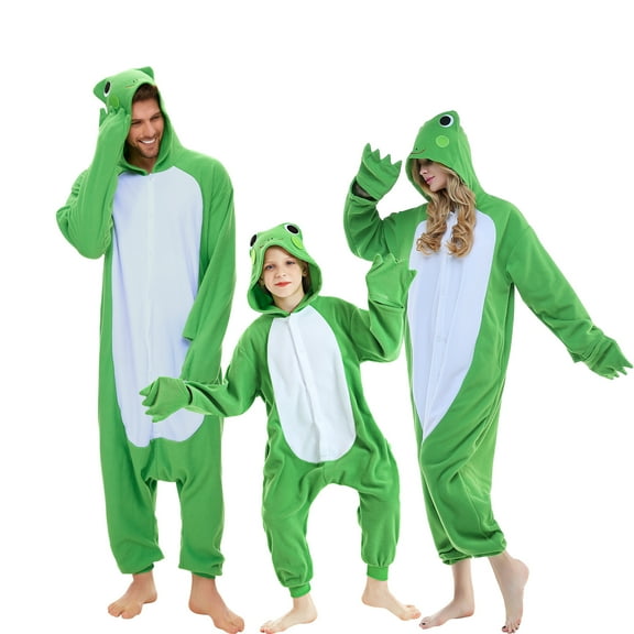 Frog Onesie Adult CANASOUR Christmas Pajamas Polyester Animal Cosplay Suit Large