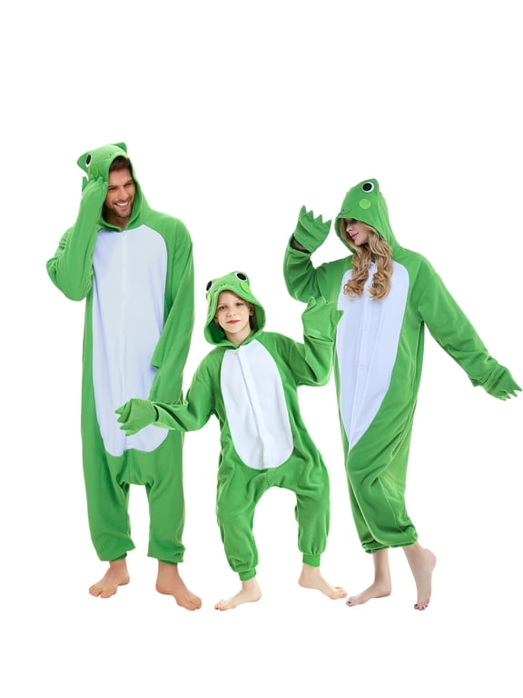 Frog Onesie Adult CANASOUR Christmas Pajamas Polyester Animal Cosplay Suit Large