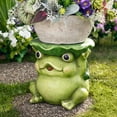 thumbnail image 1 of Northlight Frog Outdoor Garden Patio Plant Stand - 11.75", 1 of 6