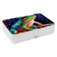 thumbnail image 1 of Frog PU Leather Jewelry Box with Removable Compartment and Earring Holder, Portable Travel Organizer, 1 of 6