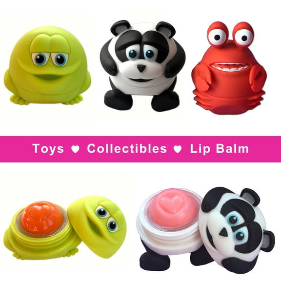 Frog, Panda & Lobster toys with lip balm inside
