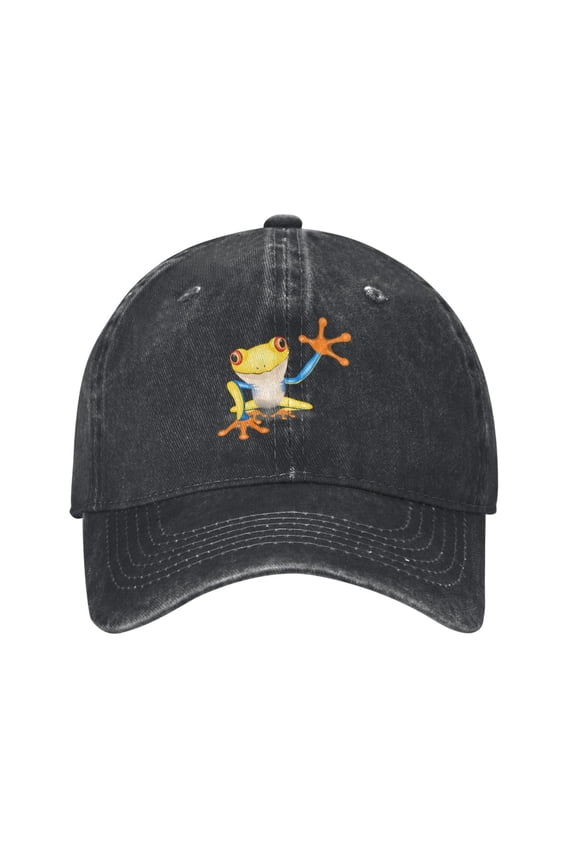 Frog Pattern Baseball Cap Men'S Women'S Fashion Hat Vintage Adjustable Unisex Casquette