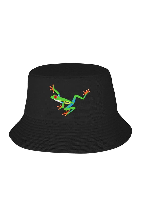 Frog Pattern Bucket Hat For Womens And Mens Outdoor Beach Fisherman Hat Sun Hat
