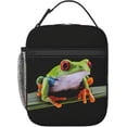 thumbnail image 1 of Frog Pattern Reusable Lunch Box Insulated LunchBox Cooler Lunch Bag, 1 of 6