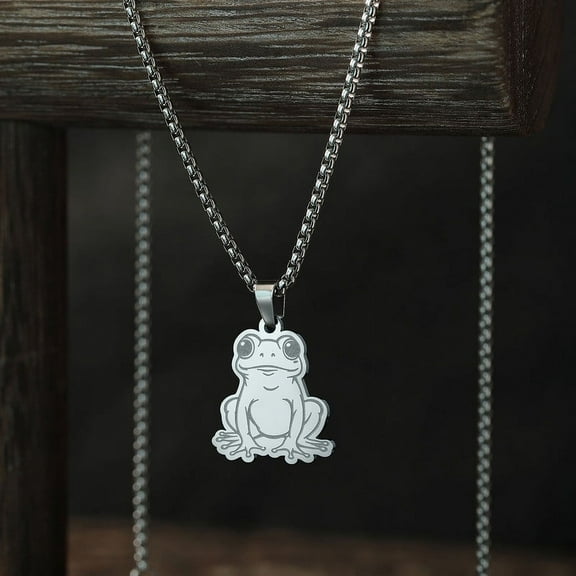 Frog Pendant Necklace for Women Men Jewelry Accessories Cute Neck Chain Necklace Birthday Gifts
