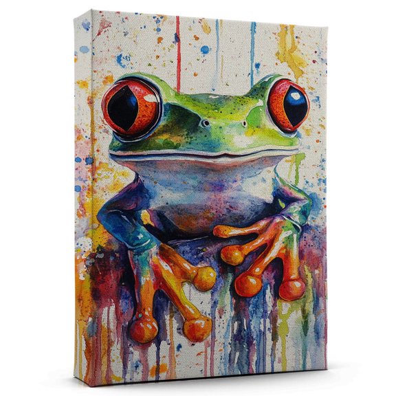 Frog Pixie Canvas Wall Art Animal Decor, Frog Pixie Canvas Prints Wild Animal Artwork for Living Room Bedroom Office 190HD376